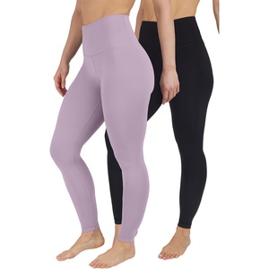 image:imageYogalicious Womens Workout Legging Soft High Waisted Squat Proof Sculpting PantBlackSea Fog 2 Pk